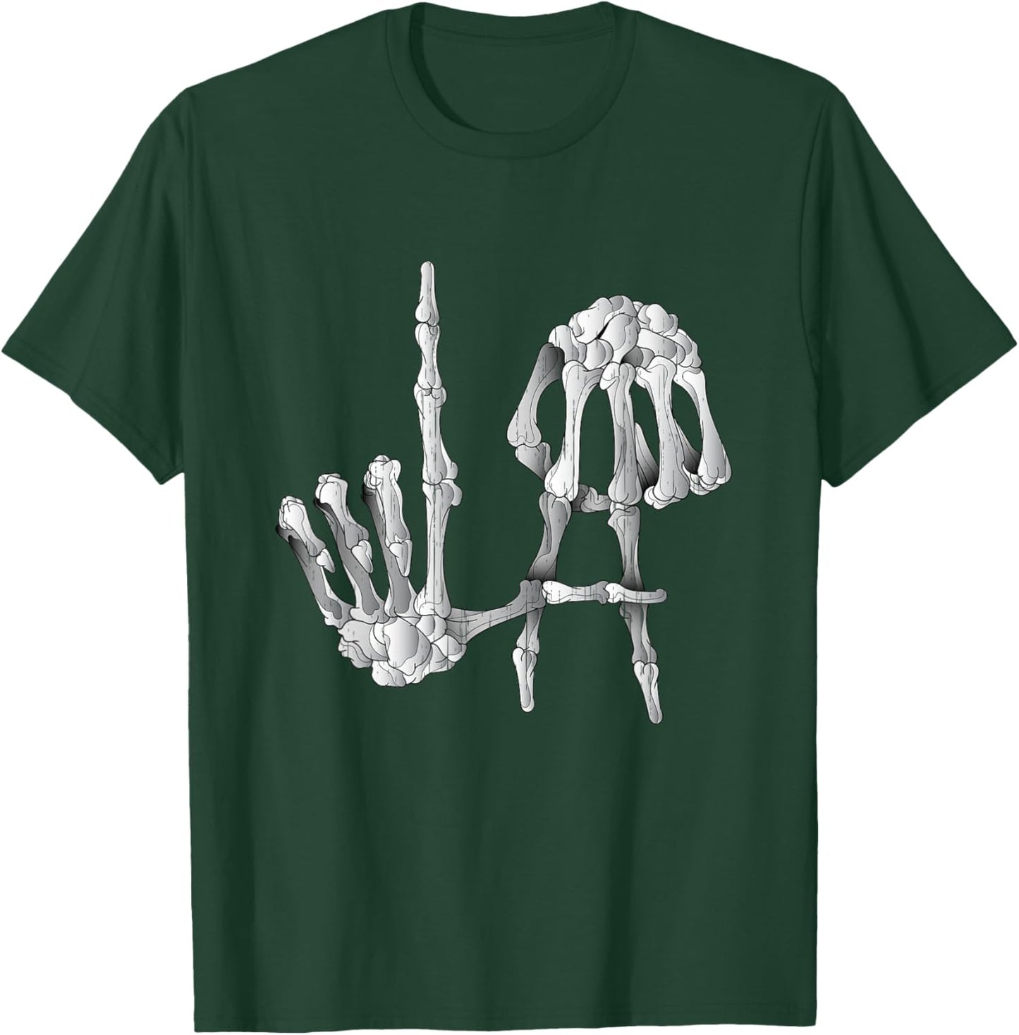 Los Angeles LA Hand Sign Funny Skeleton Halloween Costume T-Shirt - T-Shirt | Forest