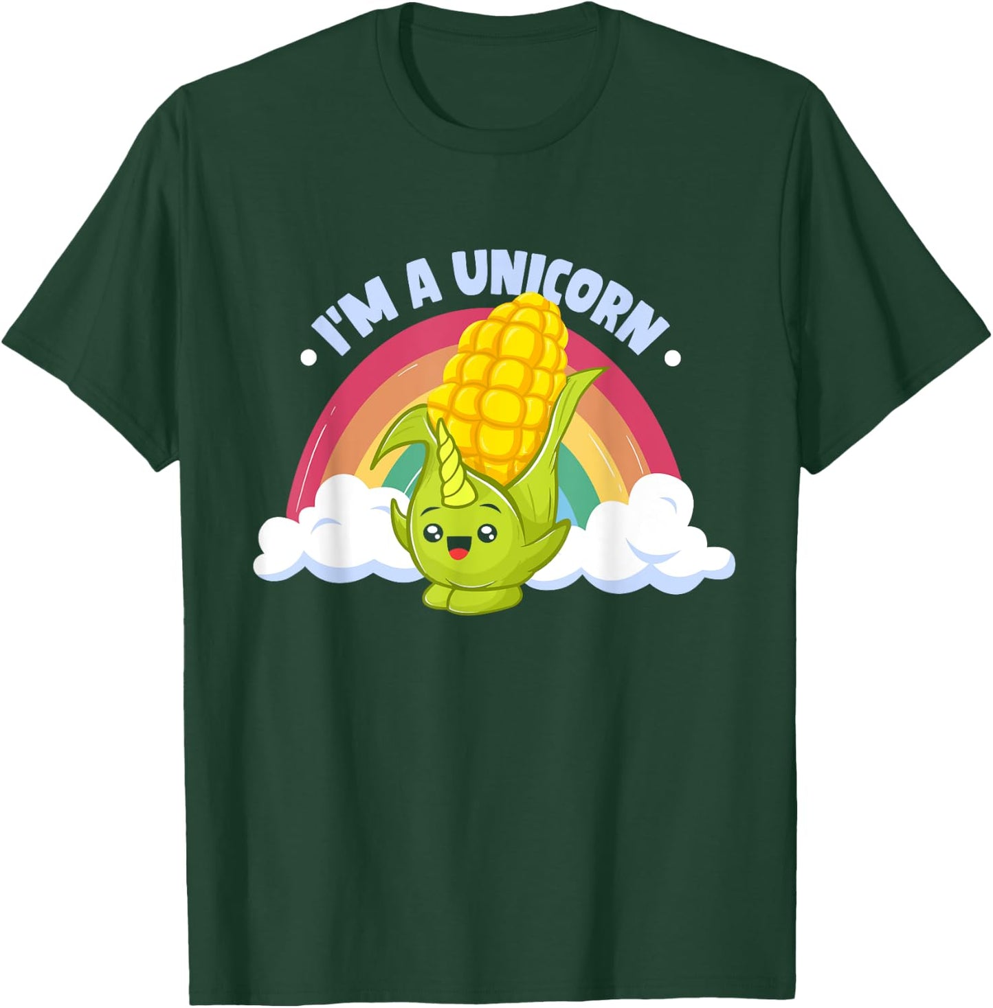 Maize Toddler Farming Corn Kids Crop I'm A Unicorn T-Shirt - T-Shirt | Forest