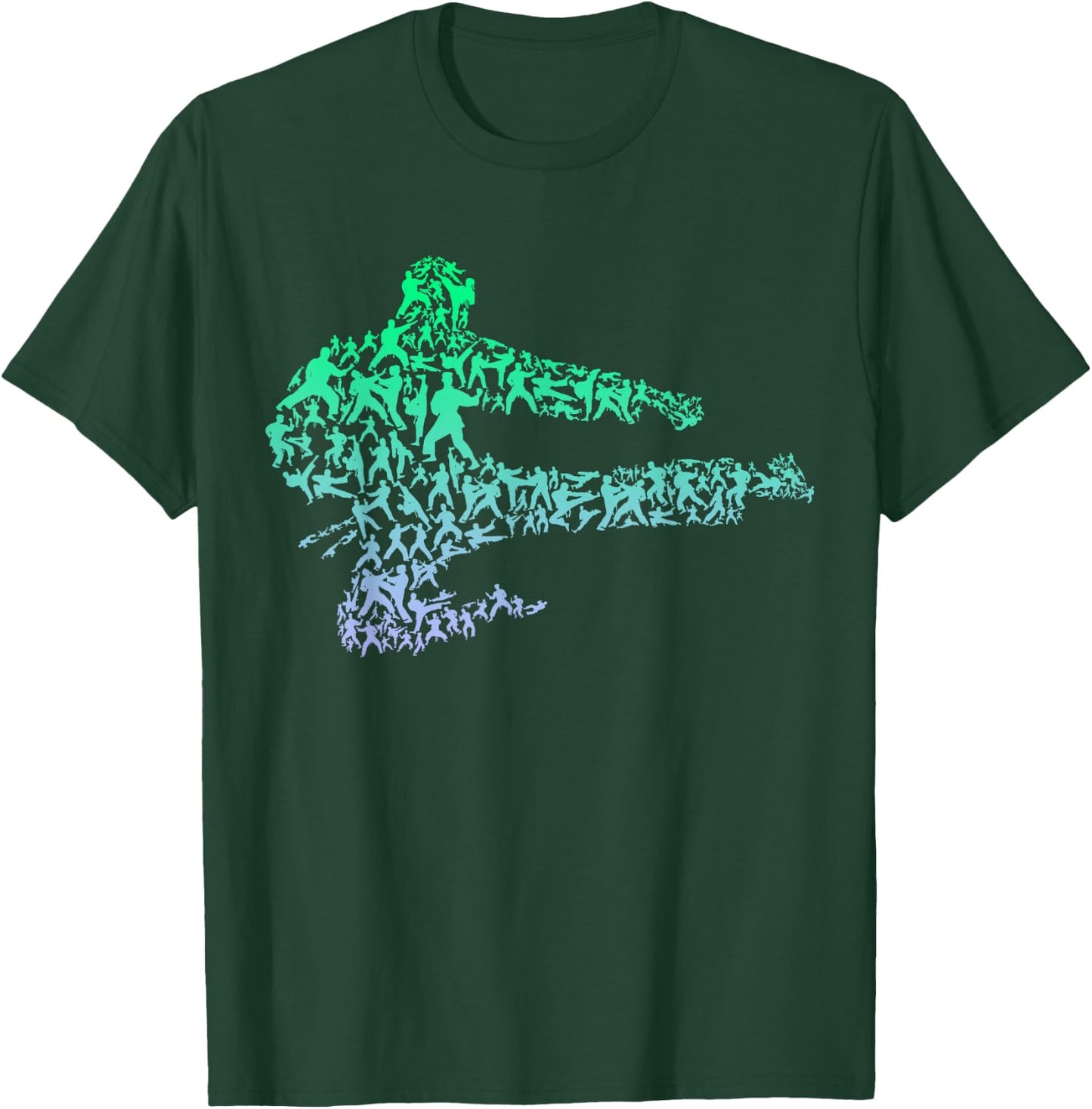 Cool Martial Arts Karate Kick Fighter Graphic Design Karate T-Shirt - T-Shirt | Forest