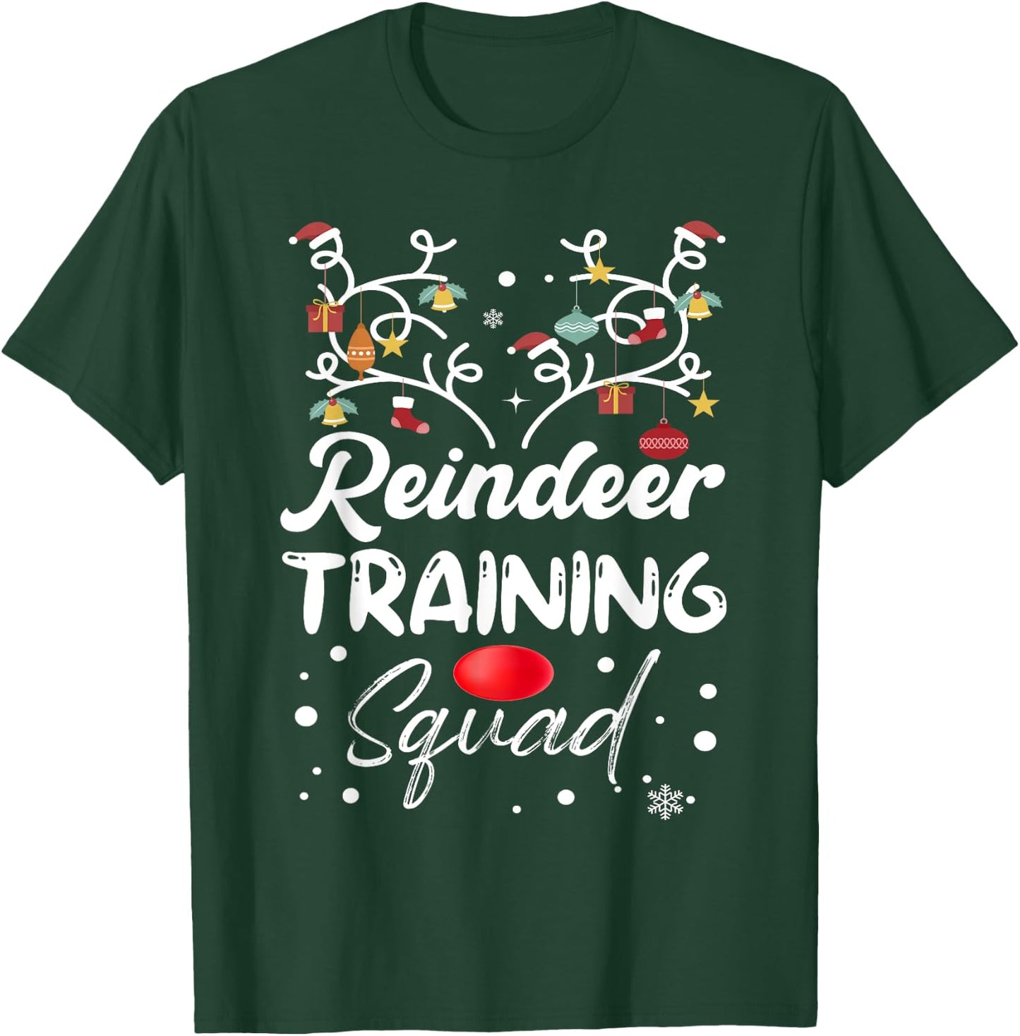 Christmas Running Reindeer Runner Training Squad Team T-Shirt - T-Shirt | Forest