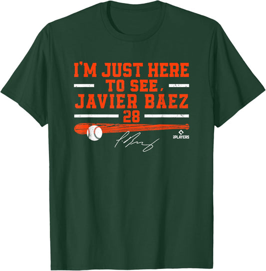 BallPark MVP I'm Just Here to See Javier Baez Detroit MLBPA T-Shirt - T-Shirt | Forest