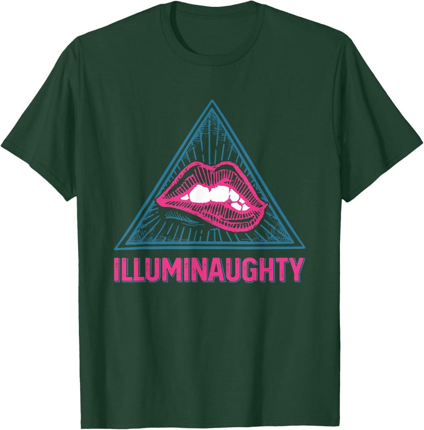 Illuminaughty Black -Adults Modern Lightweight Classic Fit Short Sleeve T-Shirt - T-Shirt | Forest