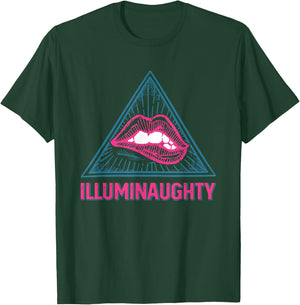Illuminaughty Black -Adults Modern Lightweight Classic Fit Short Sleeve T-Shirt - T-Shirt | Forest