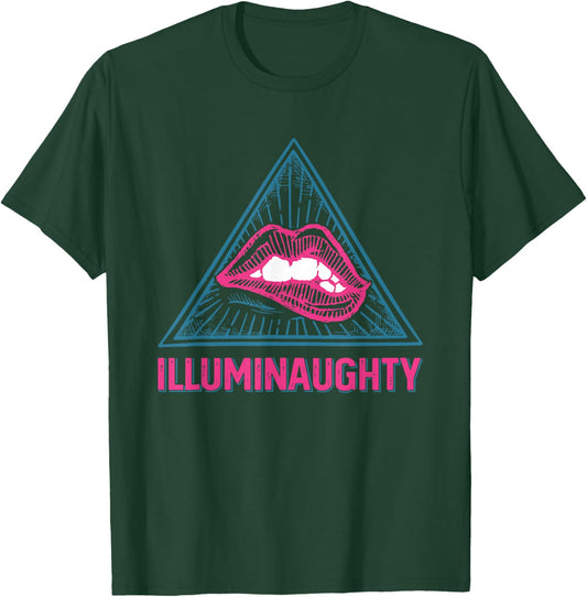 Illuminaughty Black -Adults Modern Lightweight Classic Fit Short Sleeve T-Shirt - T-Shirt | Forest