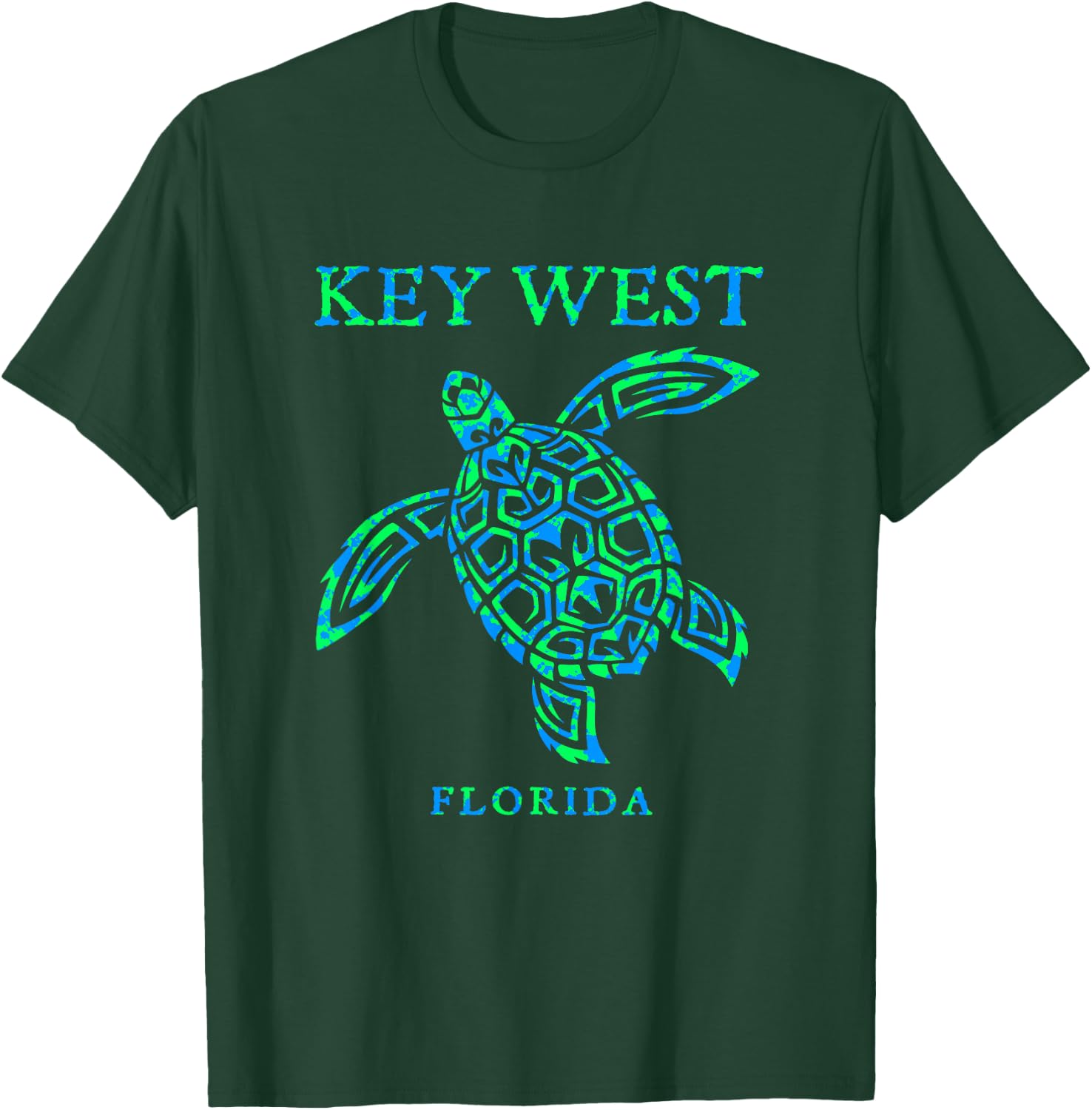 Key West Florida Sea Turtle Retro Boy Girl Vacation Souvenir T-Shirt - T-Shirt | Forest