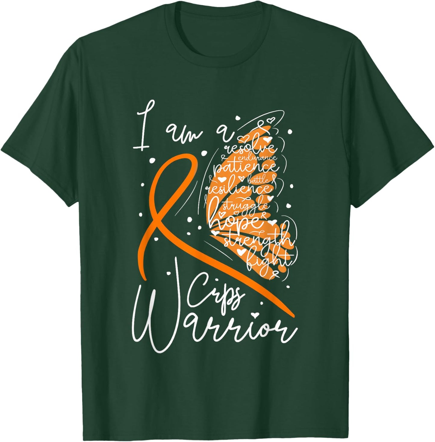 Butterfly CRPS Warrior, CRPS Awareness T-Shirt - T-Shirt | Forest