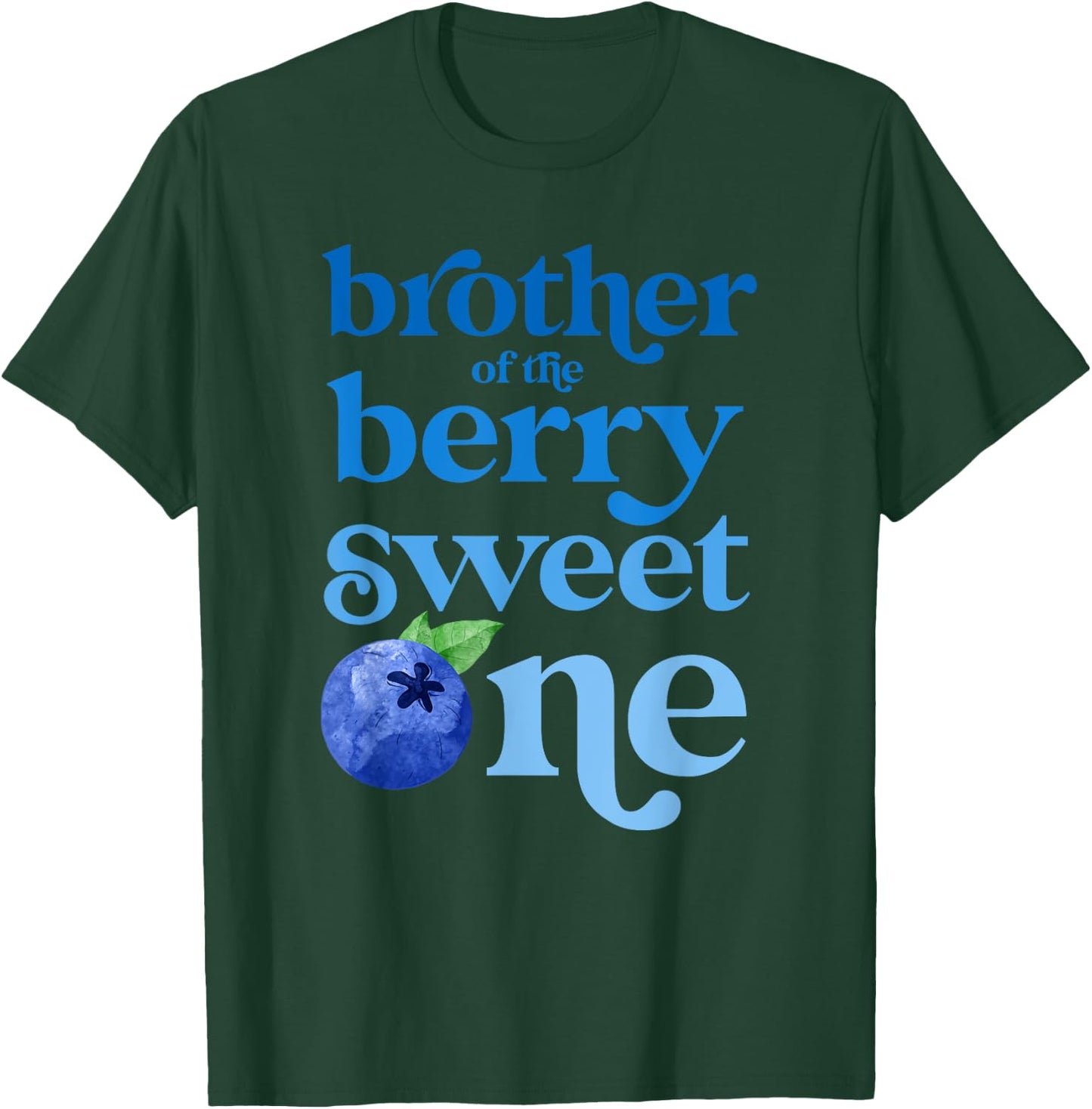 Brother First Birthday Berry Sweet One Blueberry 1st Bday T-Shirt - T-Shirt | Forest