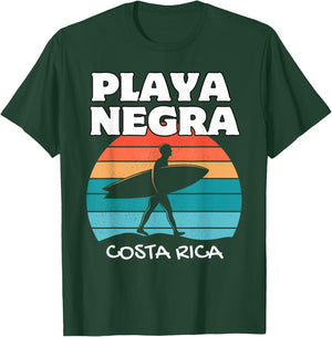 PLAYA NEGRA COSTA RICA Surf Retro Sunset Surfing T-Shirt - T-Shirt | Forest