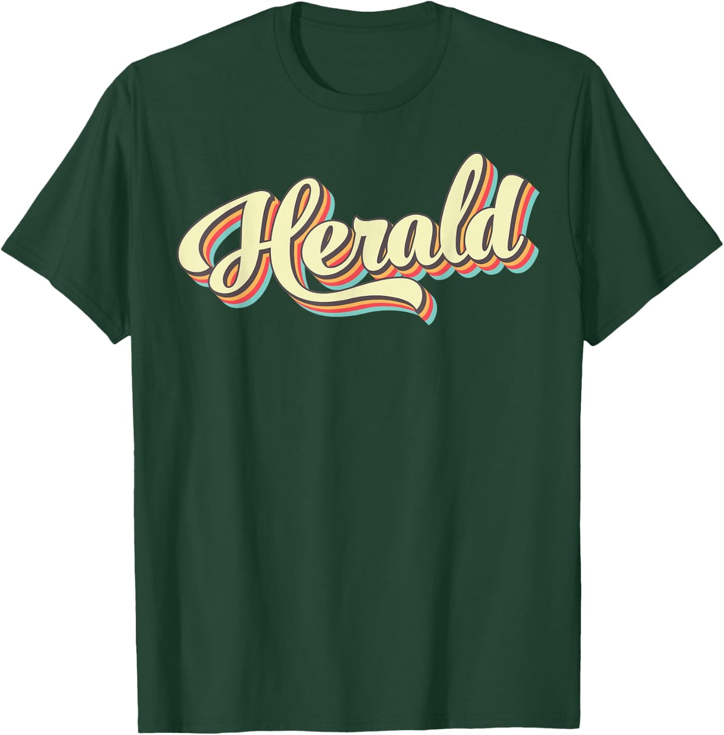 Herald Retro Art Baseball Font Vintage T-Shirt - T-Shirt | Forest