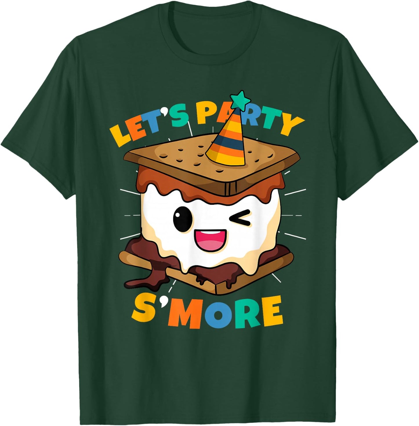 Let's Party S'more Toddler Boy Camping Cute Smores T-Shirt - T-Shirt | Forest