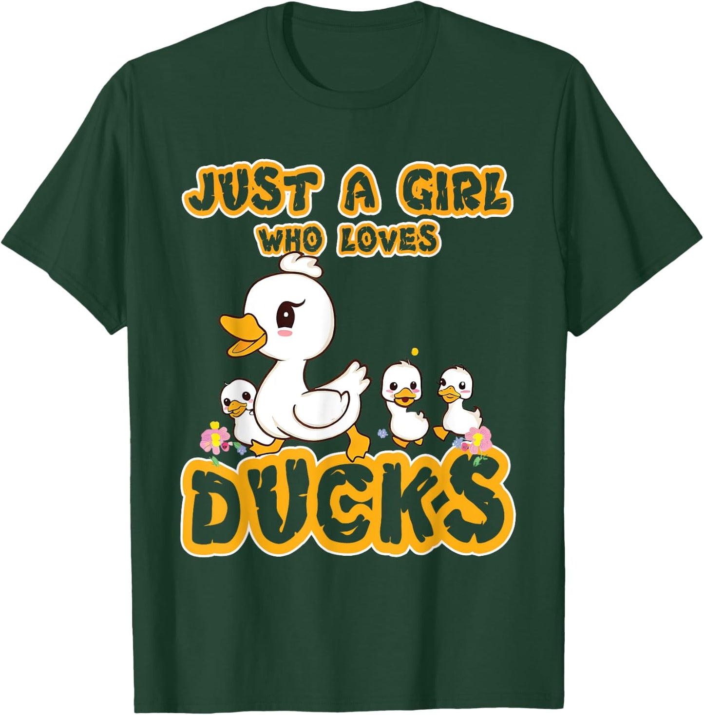 Just A Girl Who Loves Ducks - Duck Family T-Shirt - T-Shirt | Forest