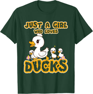 Just A Girl Who Loves Ducks - Duck Family T-Shirt - T-Shirt | Forest