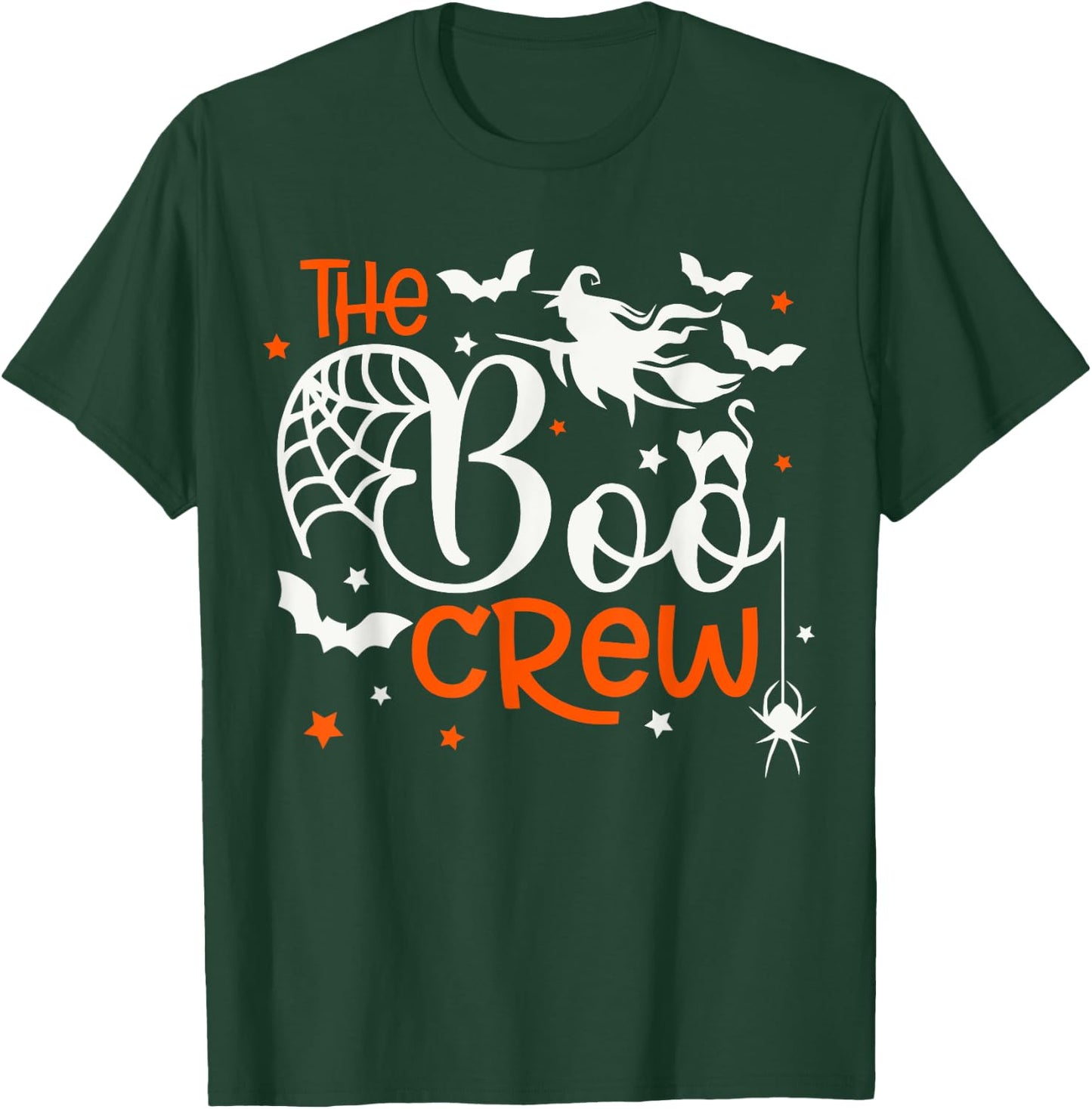 Halloween The Boo Crew - Fun Spooky Witch, Cat, Bat - Family T-Shirt - T-Shirt | Forest