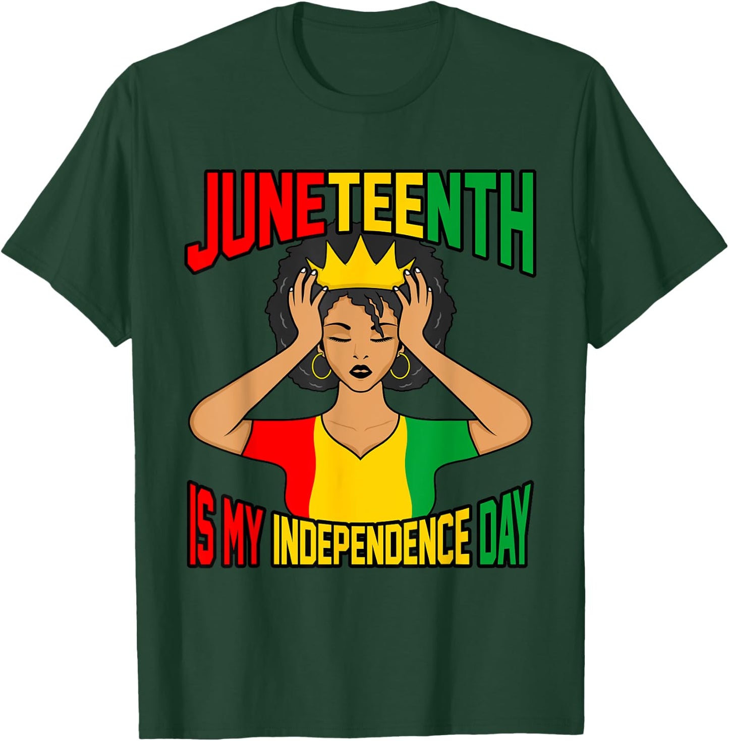 My Independence Juneteenth Black History Month Graphic T-Shirt - T-Shirt | Forest