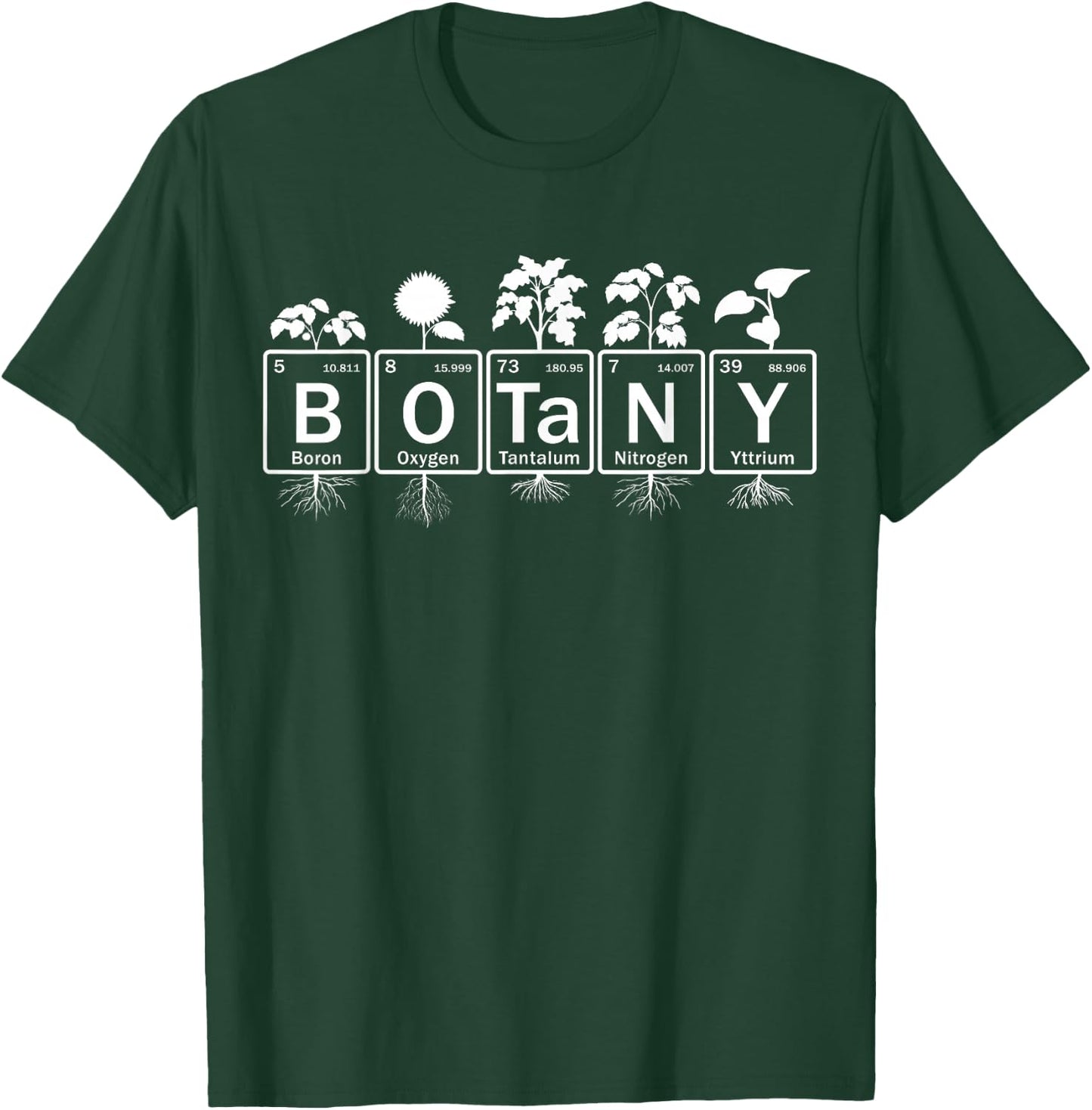 Botany in Periodic Table Elements Funny Botanist T-Shirt - T-Shirt | Forest