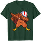 Dabbing Football Player Boys Men dabbing turkey thanksgiving T-Shirt - T-Shirt | Forest