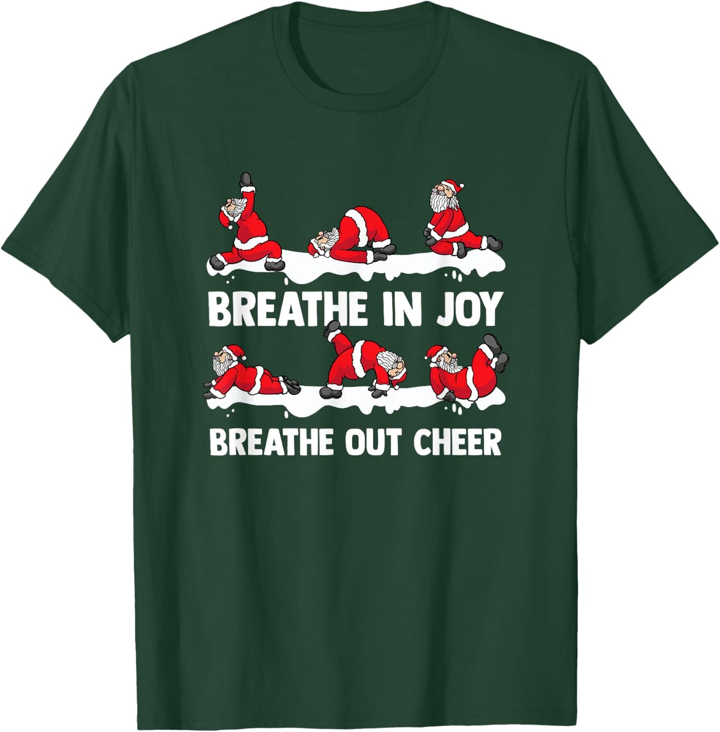 Yoga Practitioner Namasleigh Xmas Meditation Christmas Yoga T-Shirt - T-Shirt | Forest
