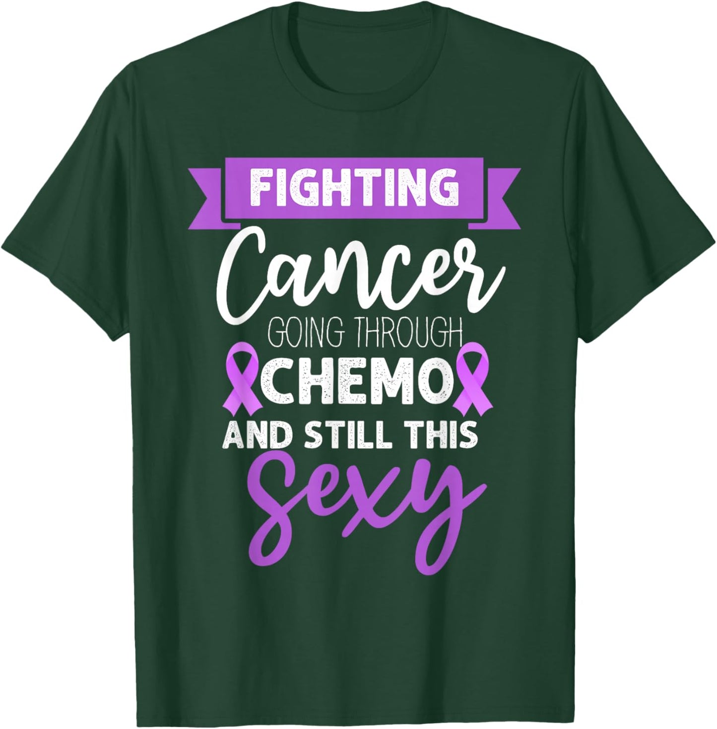 Cancer Fighter Inspirational Quote Men Women Chemo Vintage T-Shirt - T-Shirt | Forest