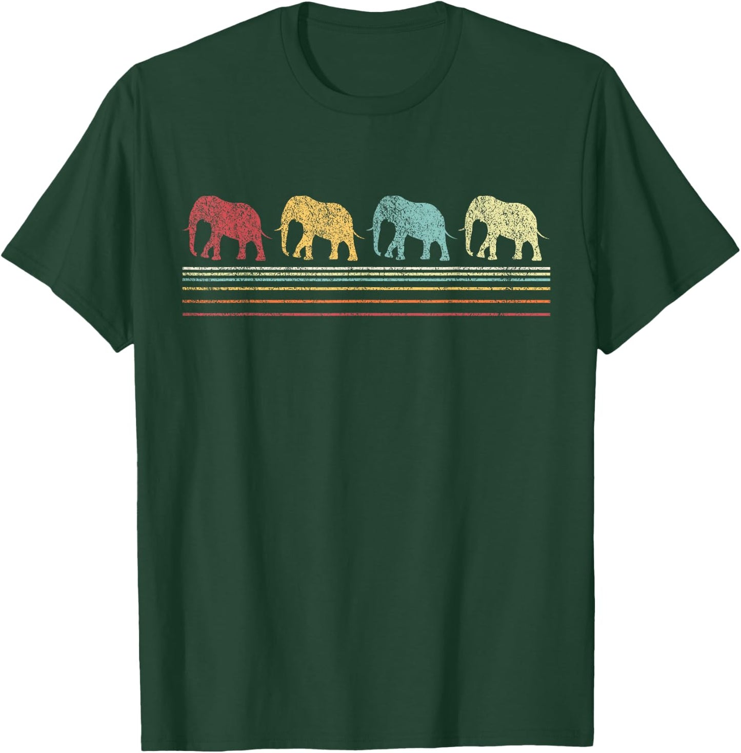 Elephant Lover Funny Elephant Retro T-Shirt - T-Shirt | Forest