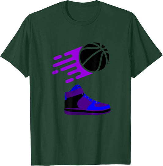 Purple Basketball Sneaker T-Shirt - T-Shirt | Forest