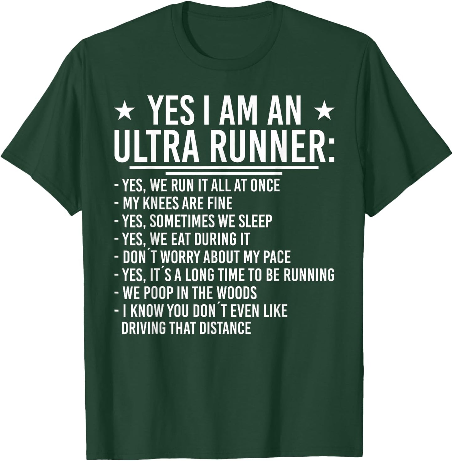 Yes I´m a ultra Runner Funny Ultra Marathon T-Shirt - T-Shirt | Forest