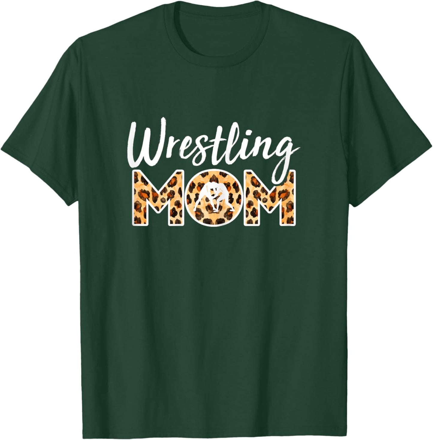 Wrestling Mom Presents Wrestler Mom Leopard Print T-Shirt - T-Shirt | Forest