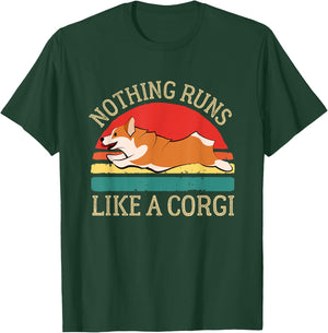 Nothing Runs Like A Corgi Funny Cute Farmer Dog Owner T-Shirt - T-Shirt | Forest