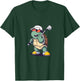 Turtle Tortoise Playing Golf Golfer Golfing T-Shirt - T-Shirt | Forest