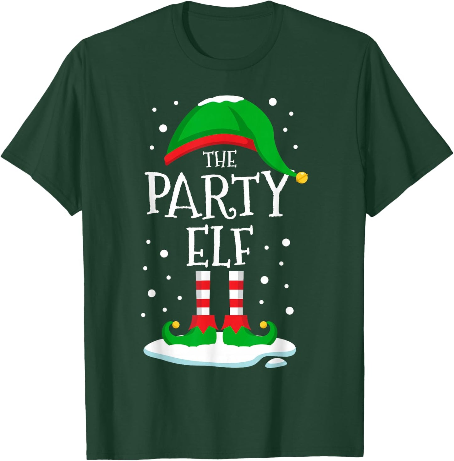 The Party Elf Christmas Family Matching Xmas Group Funny T-Shirt - T-Shirt | Forest