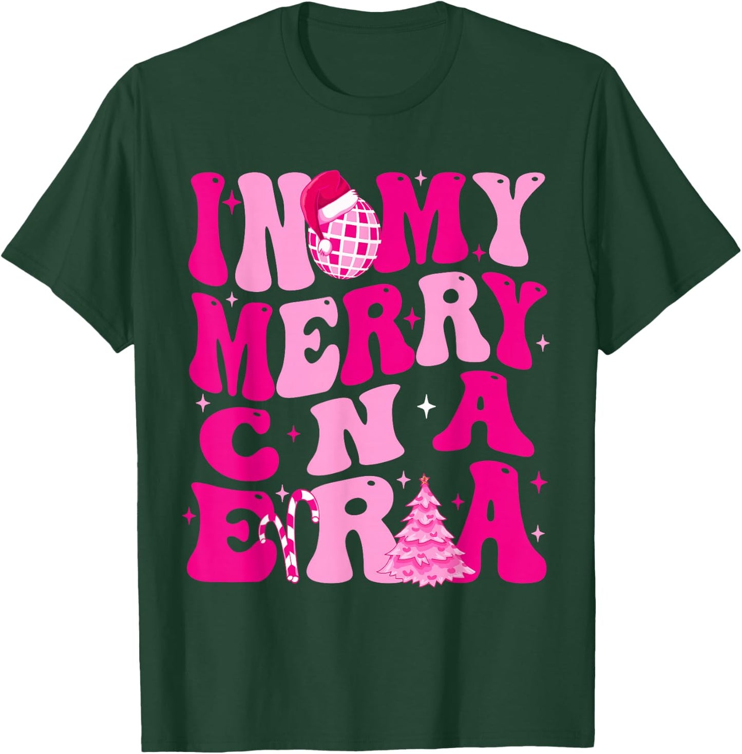 In My Merry CNA Era Christmas Retro T-Shirt - T-Shirt | Forest
