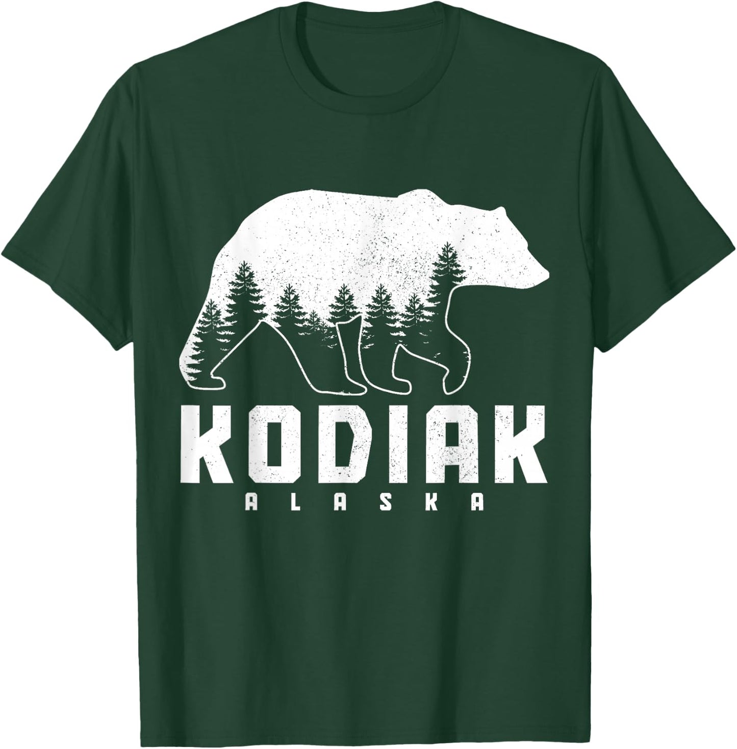 Kodiak Alaska Bear Grizzly Pride Outdoor Nature Vintage T-Shirt - T-Shirt | Forest
