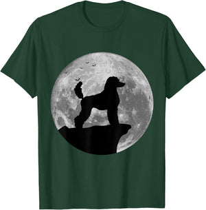 Standard Poodle Silhouette In The Moon Halloween Costume T-Shirt - T-Shirt | Forest