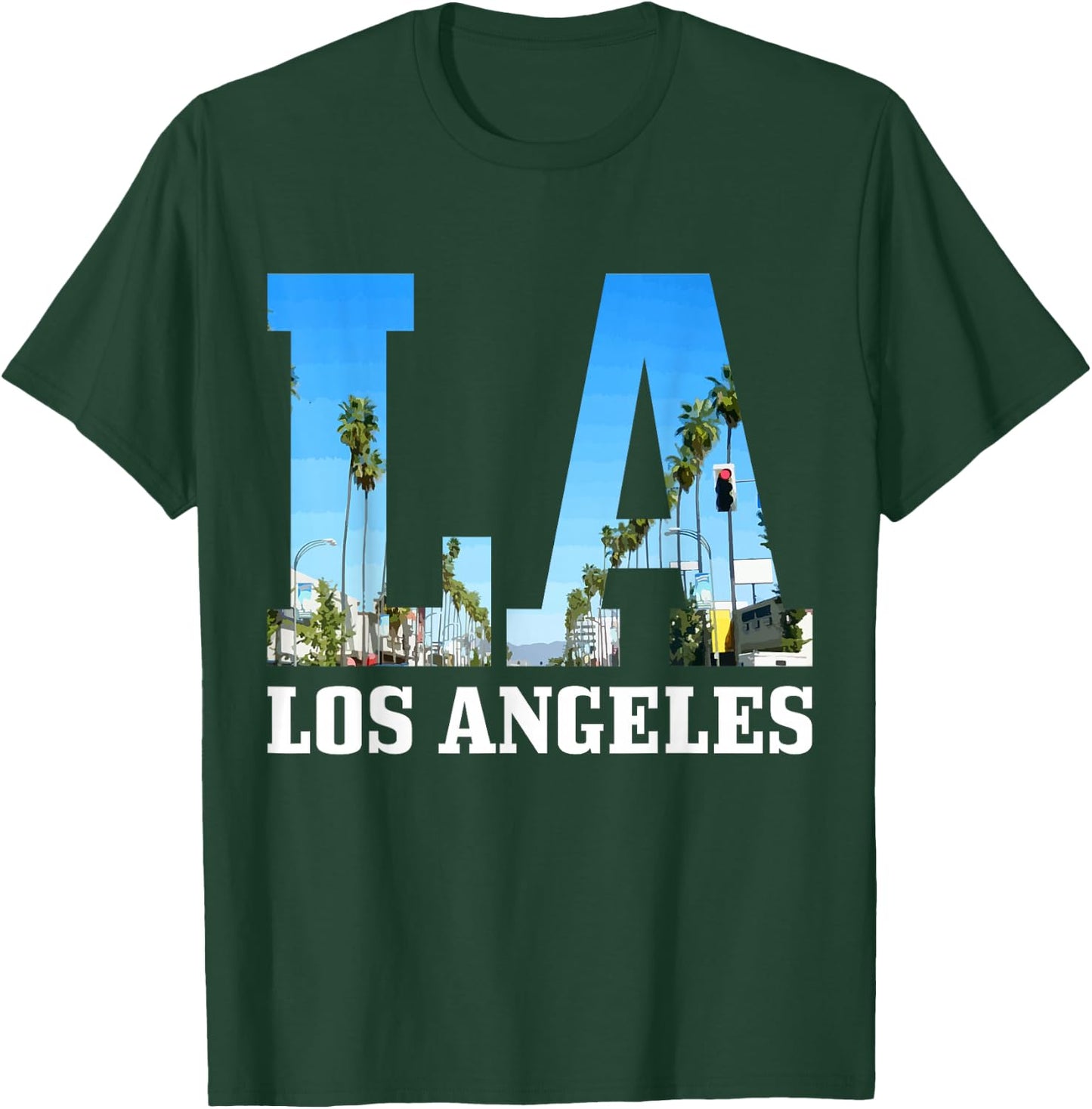 Los Angeles LA Vintage California Los Angeles T-Shirt - T-Shirt | Forest