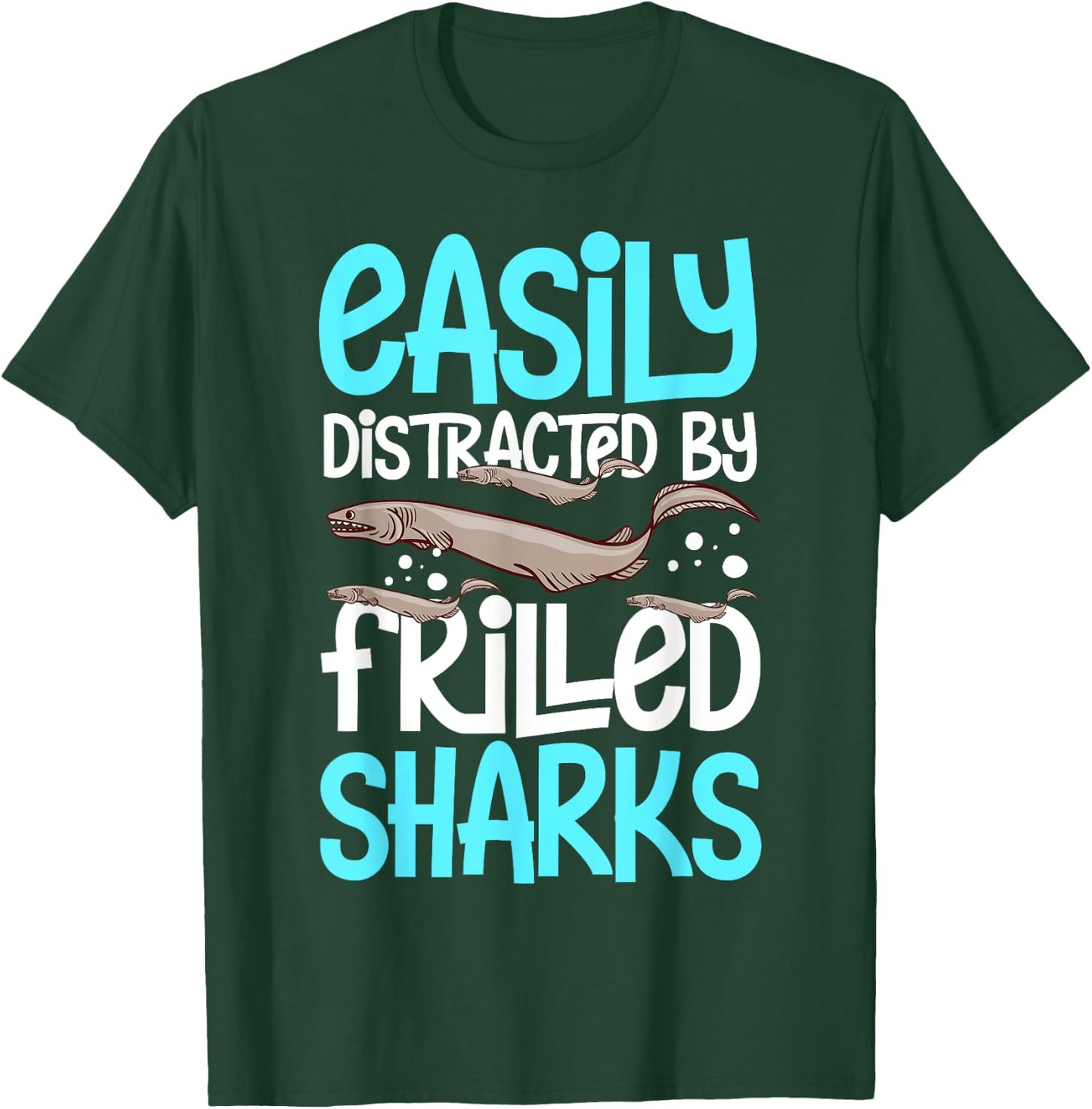 Frilled Shark Animal Tooth Funny Ocean T-Shirt - T-Shirt | Forest