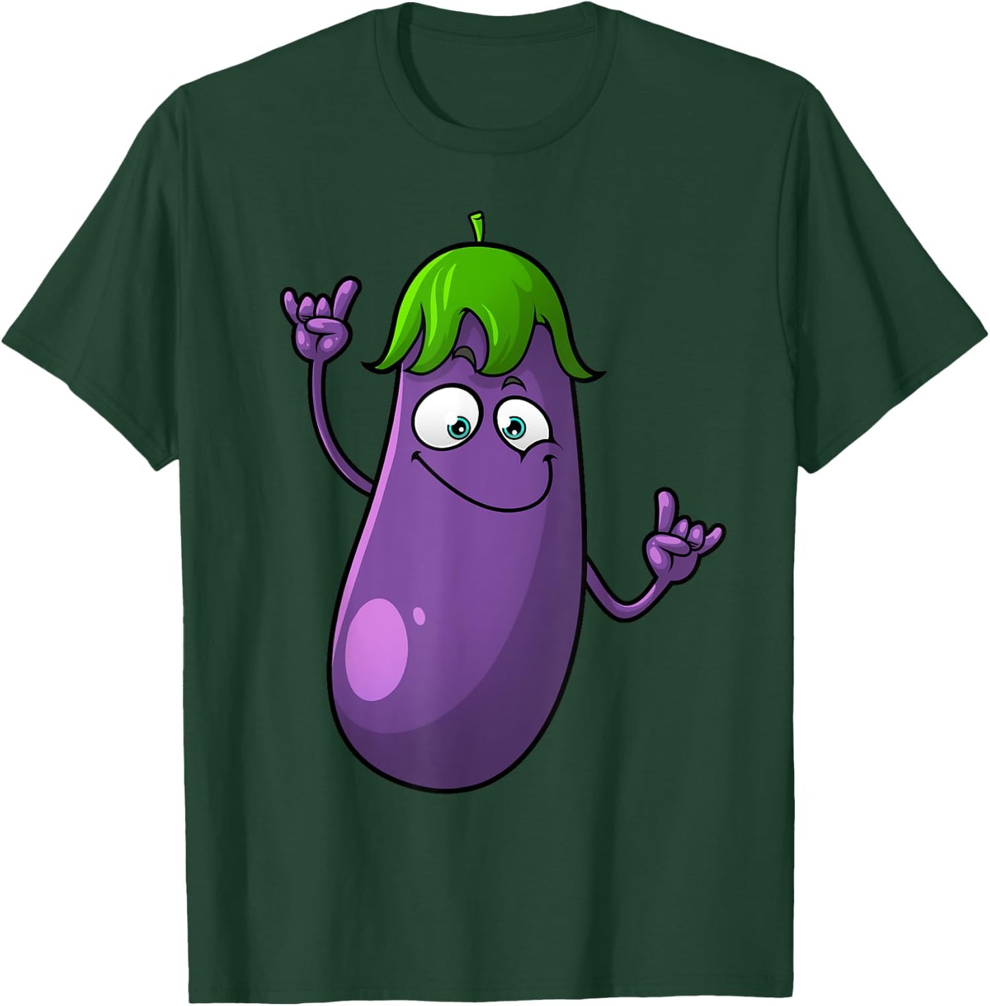 Funny Eggplant Designs Women Fruit Vegetable T-Shirt - T-Shirt | Forest