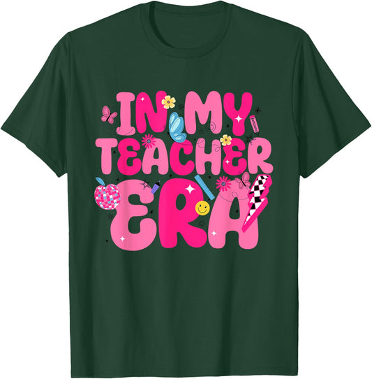 In My Teacher Era First Day Of School Back To School Retro Women T-Shirt - T-Shirt | Forest