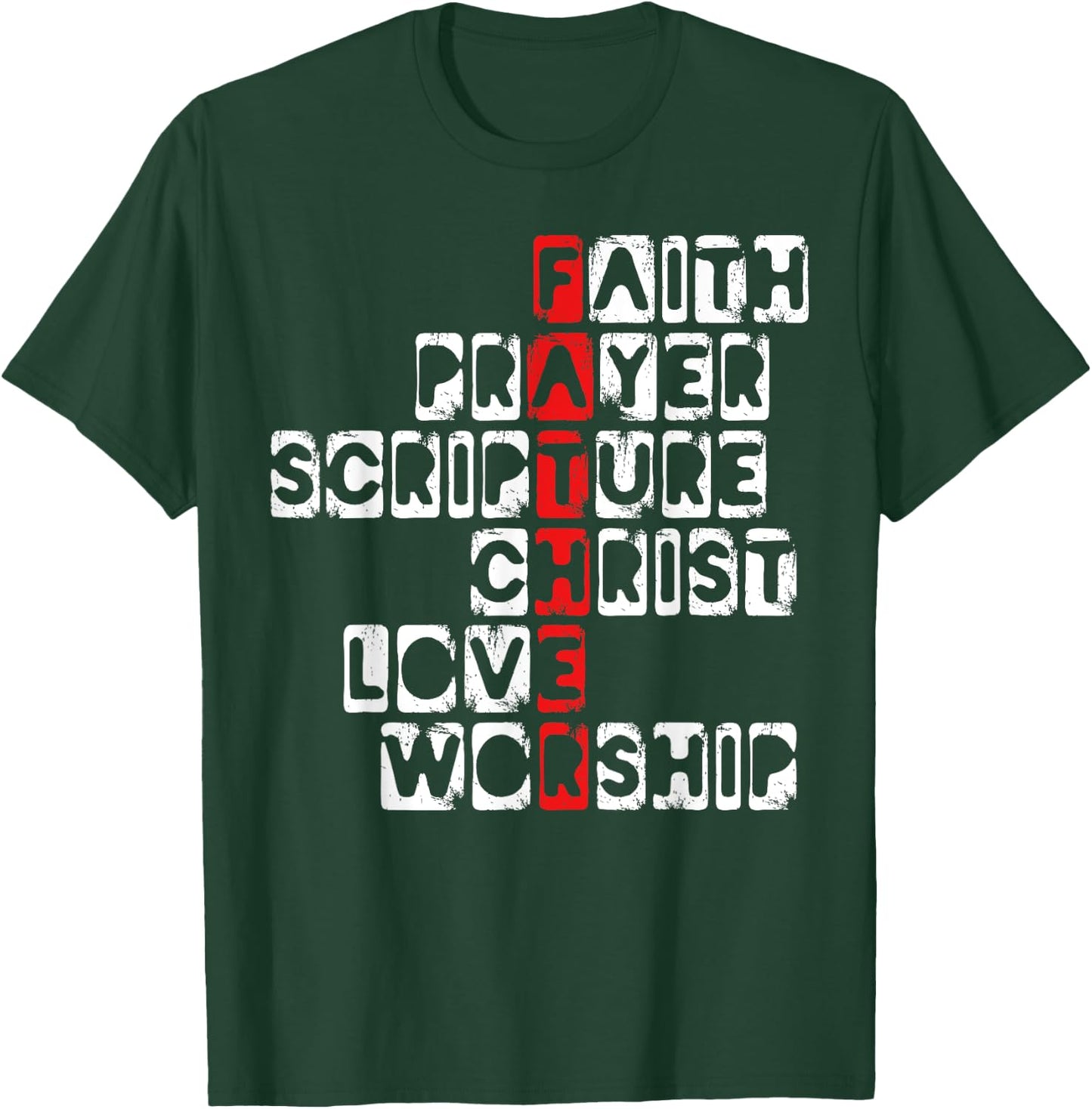 Religious Dad Christian Believer Fatherhood Fathers Day T-Shirt - T-Shirt | Forest