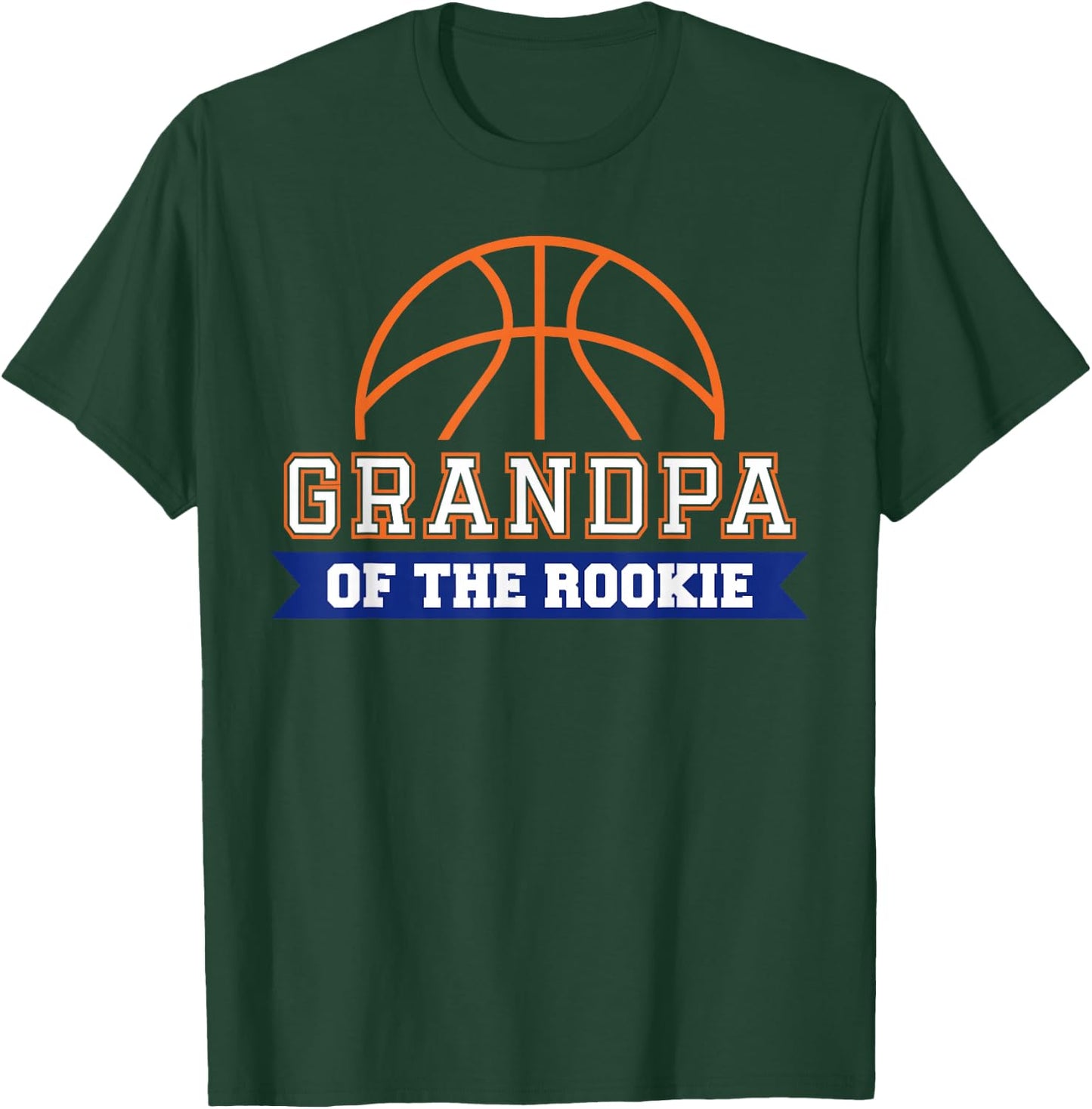 Grandpa of Rookie 1st Birthday Basketball Theme Matching T-Shirt - T-Shirt | Forest