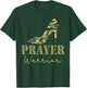 Prayer Warrior Camo Heels Faith God Jesus Christian T-Shirt - T-Shirt | Forest