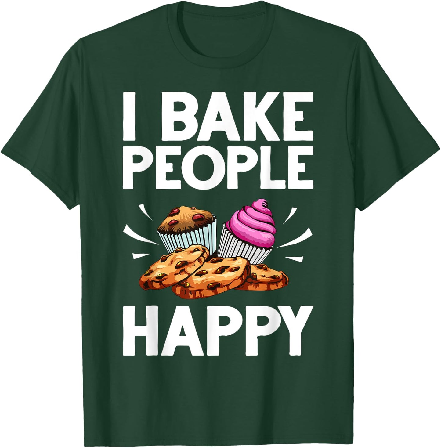 Funny Baker Gift Women Food Cake Baking Pastry Chef T-Shirt - T-Shirt | Forest