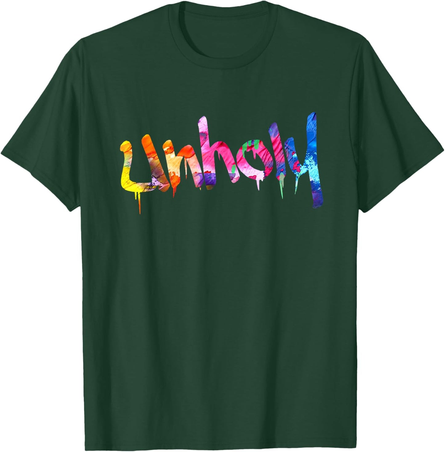 Unholy Paint Drip Minimalist Typography T-Shirt - T-Shirt | Forest
