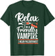 Funny Vampire Phlebotomist Phlebotomy Technician Tech Nurse T-Shirt - T-Shirt | Forest