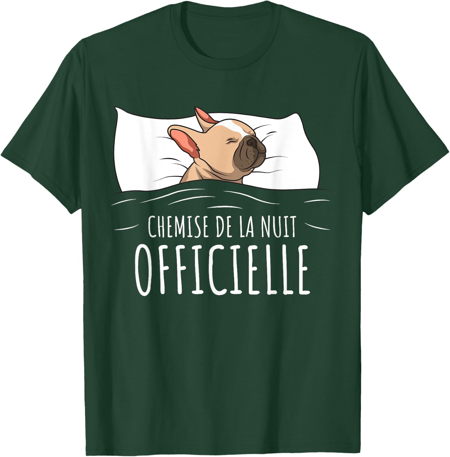 Official French Bulldog Nightshirt Pyjamas Women Kids T-Shirt - T-Shirt | Forest