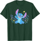 Disney Stitch with Flowers & Butterfly Easter Spring Vibes T-Shirt - T-Shirt | Forest