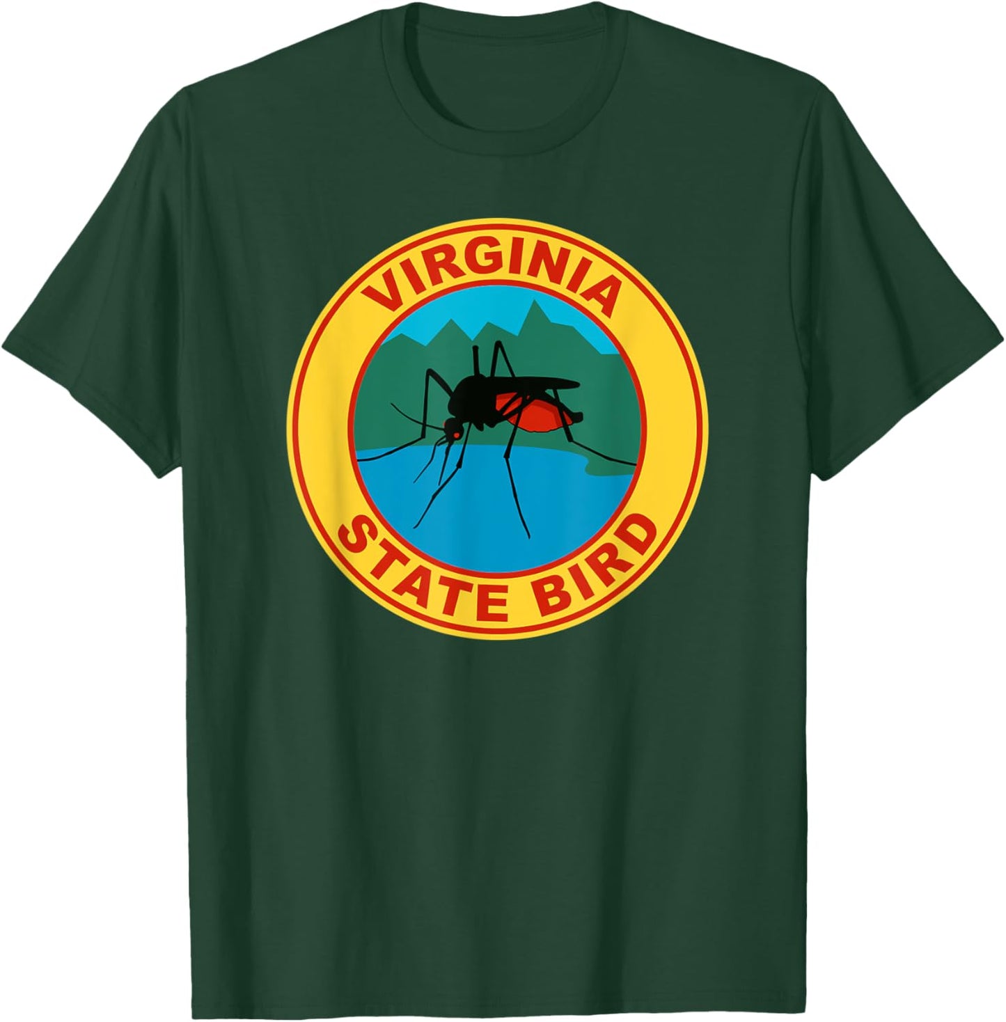 Funny Virginia Mosquito State Bird T-Shirt - T-Shirt | Forest