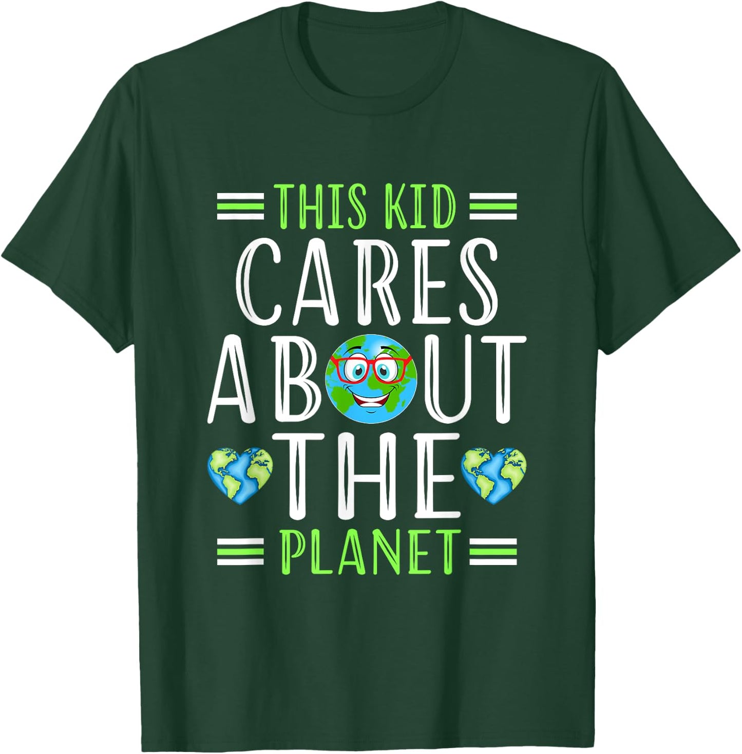 recycle This Kid Cares Planet Save World Hour Earth Day T-Shirt - T-Shirt | Forest