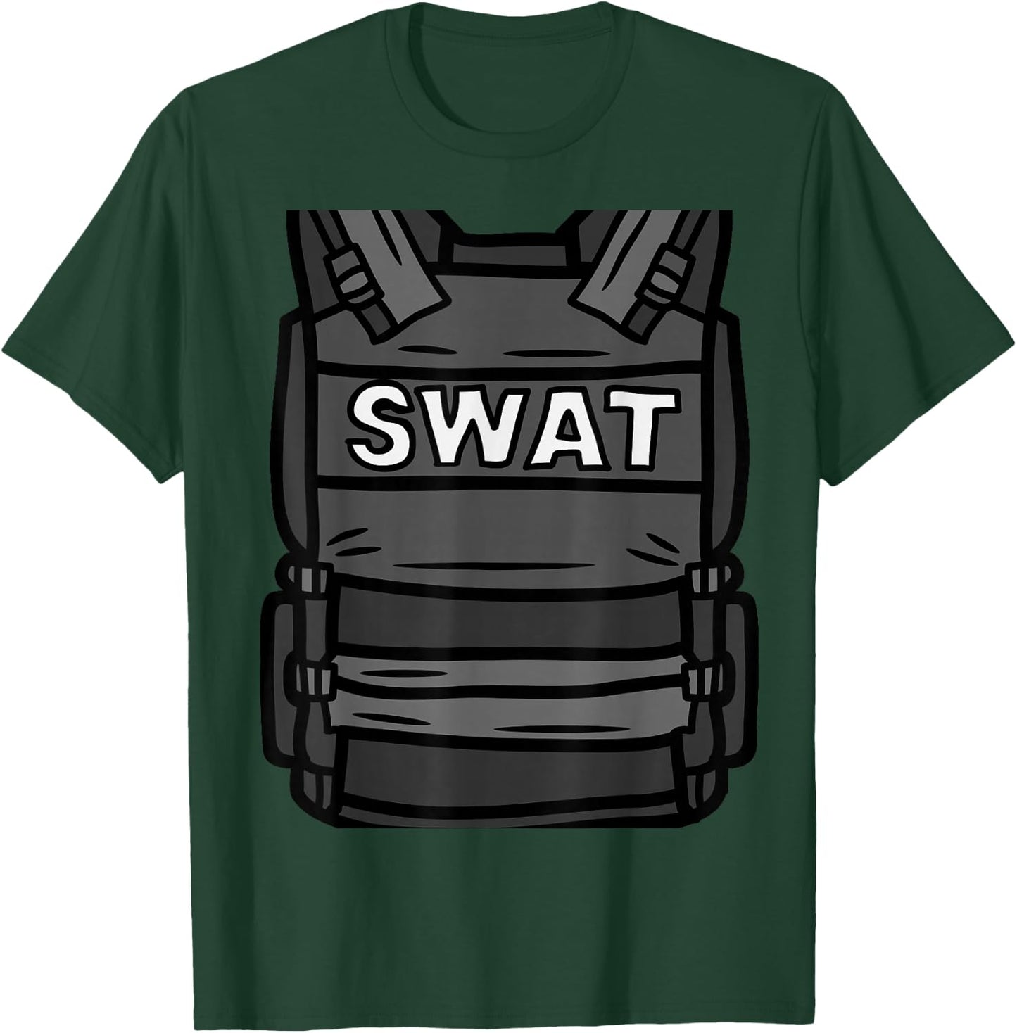 Fantabulous Acc SWAT Vest Police Uniform Halloween Costume Funny T-Shirt - T-Shirt | Forest