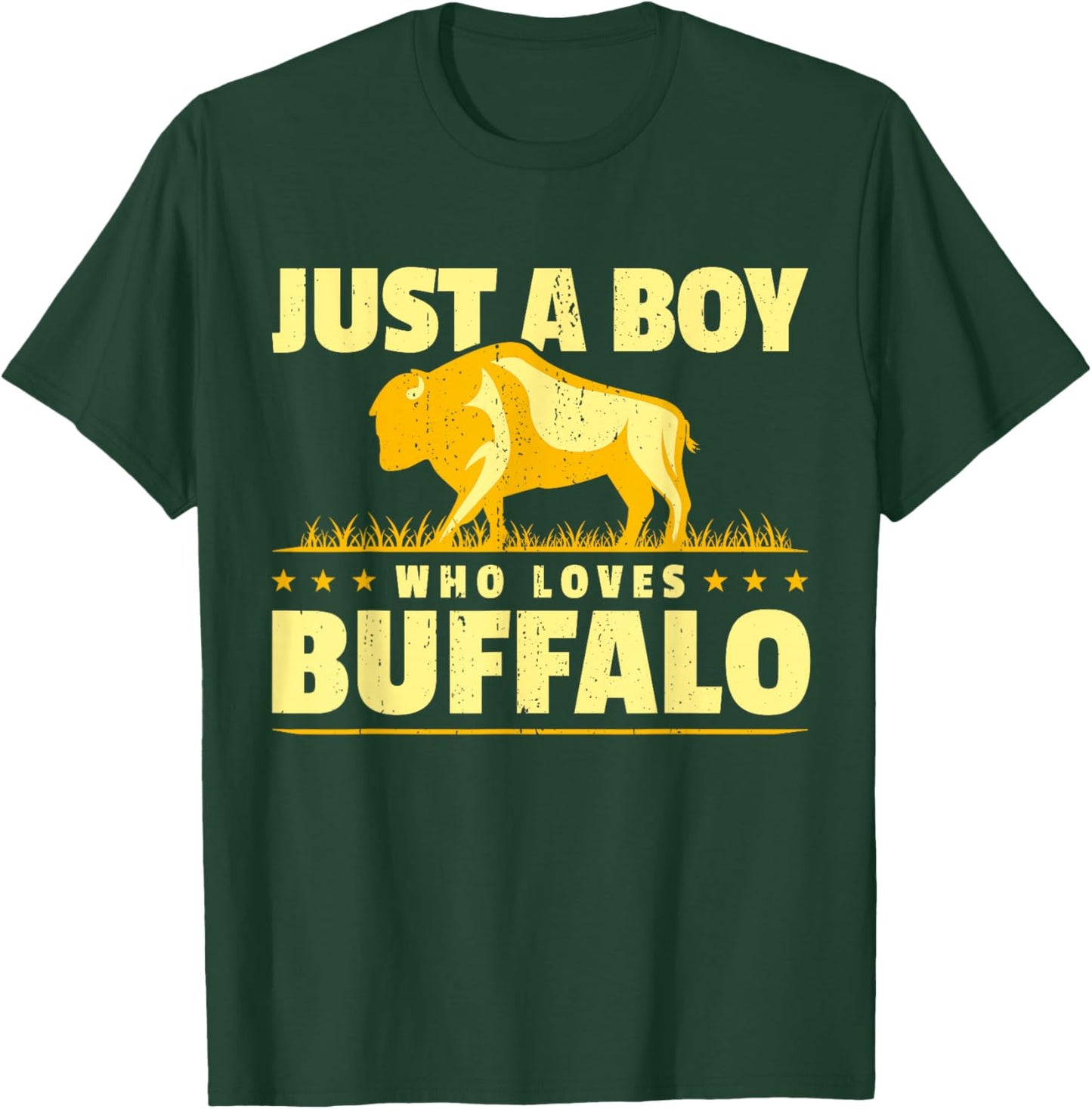 Boy Who Loves Buffalo I Men Buffalo I Son Buffalo T-Shirt - T-Shirt | Forest