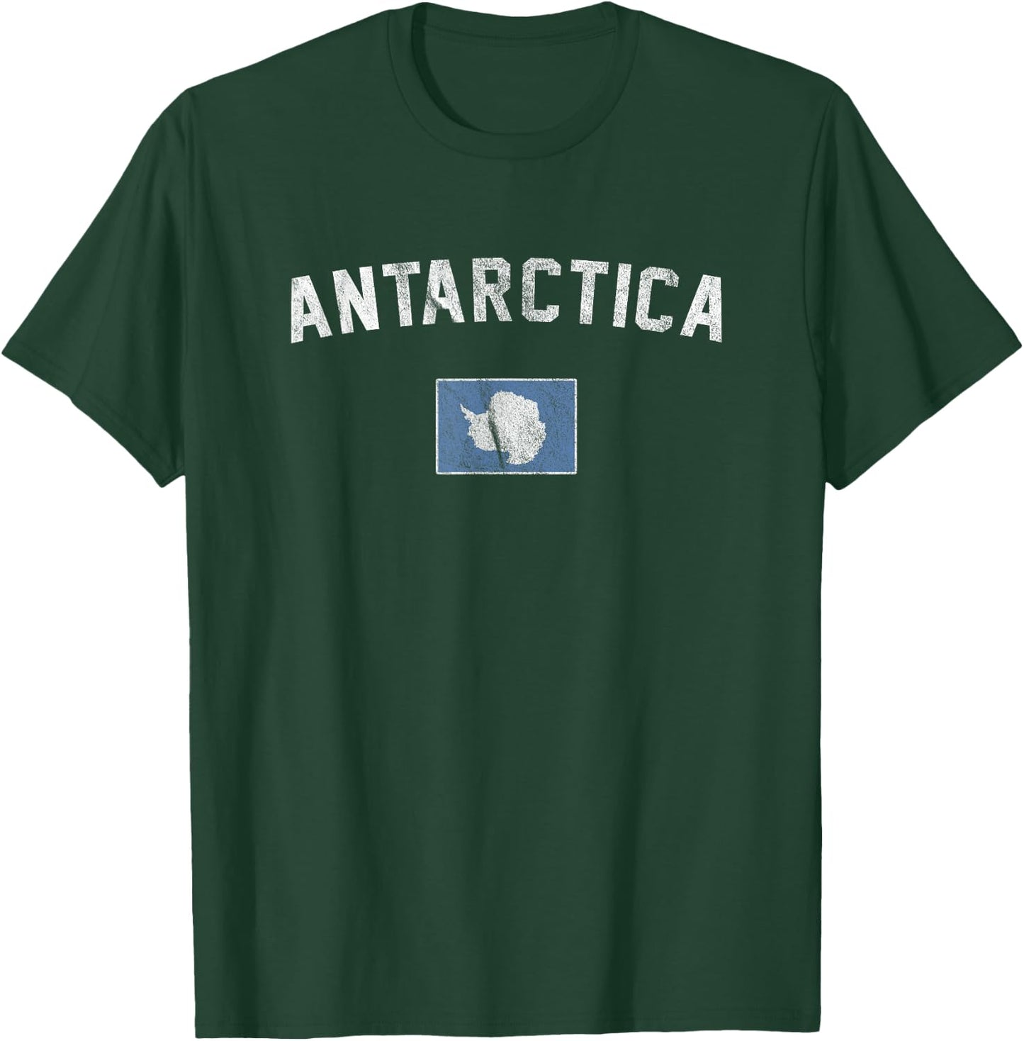 Vintage Varsity Flag of Antarctica T-Shirt - T-Shirt | Forest