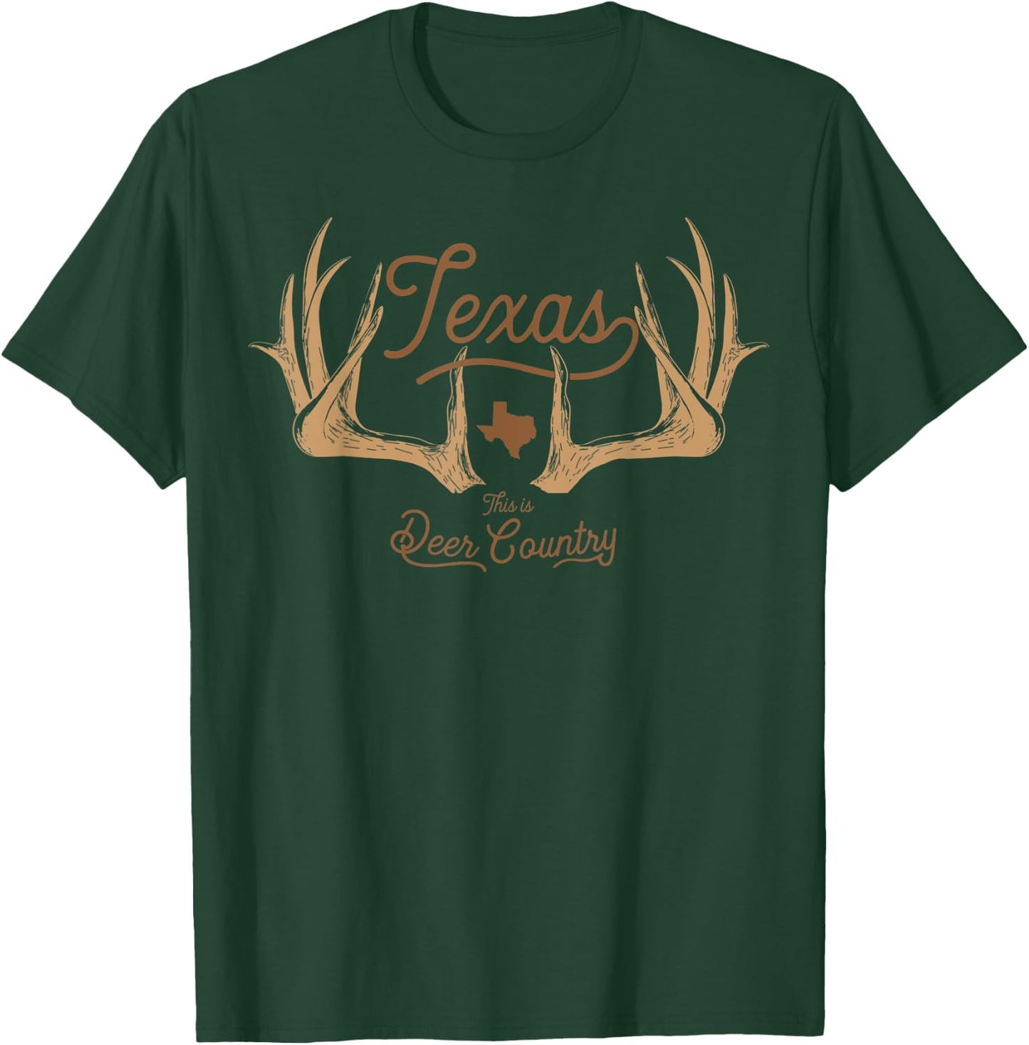 Texas Deer Country Hunting Whitetail T-Shirt - T-Shirt | Forest